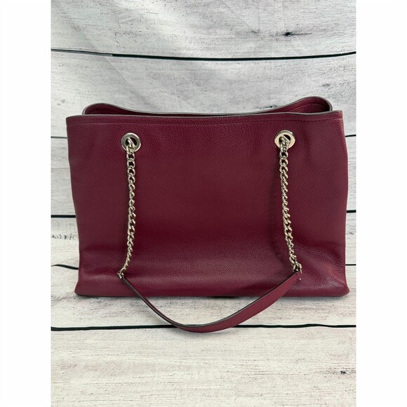Kate Spade New York Jordyn Tote Burgundy Chain Handle Bag Pretty boujee career - Picture 7 of 16